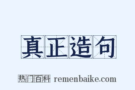 真正造句是什么意思的图片